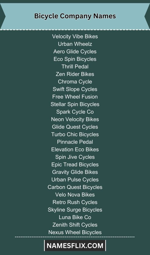 Bicycle Company Names