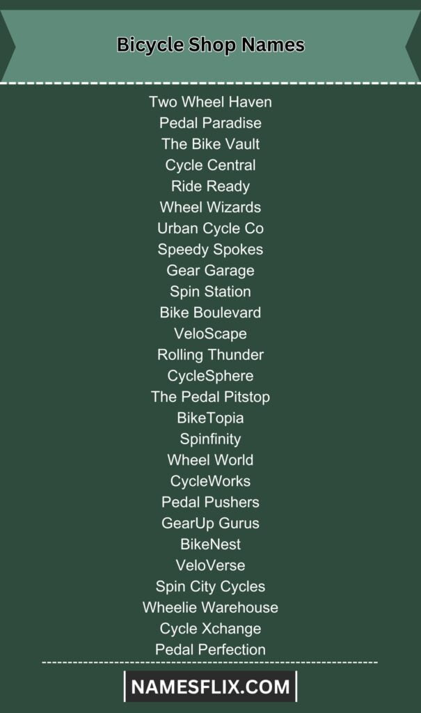 Bicycle Shop Names