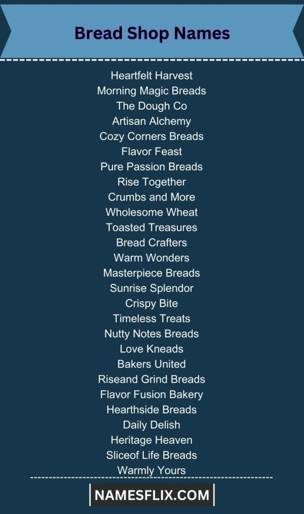 Bread Shop Names