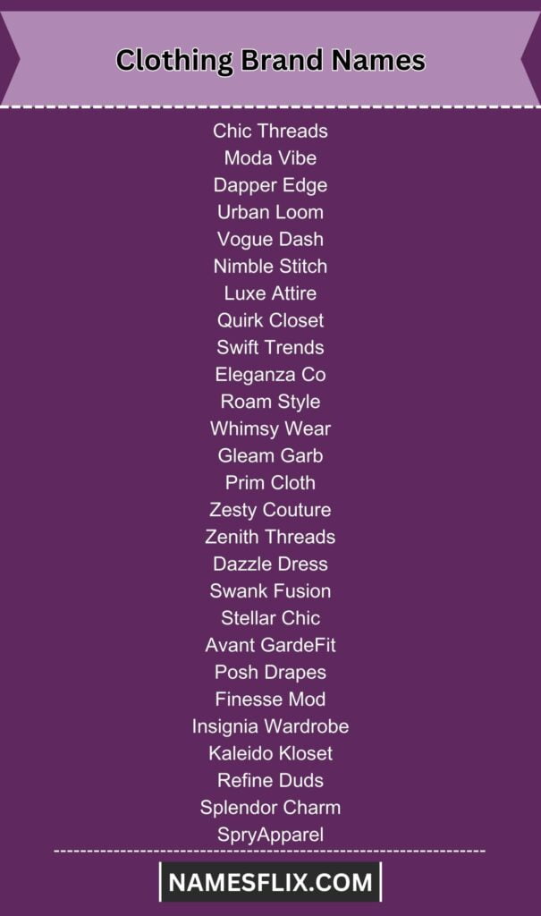 Clothing Brand Names