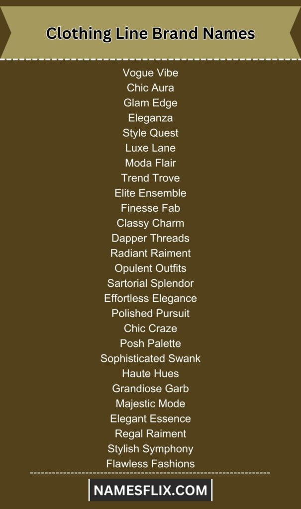 Clothing Line Brand Names