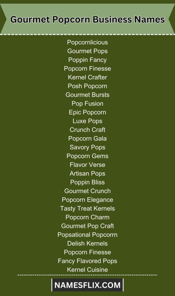 Gourmet Popcorn Brand Names