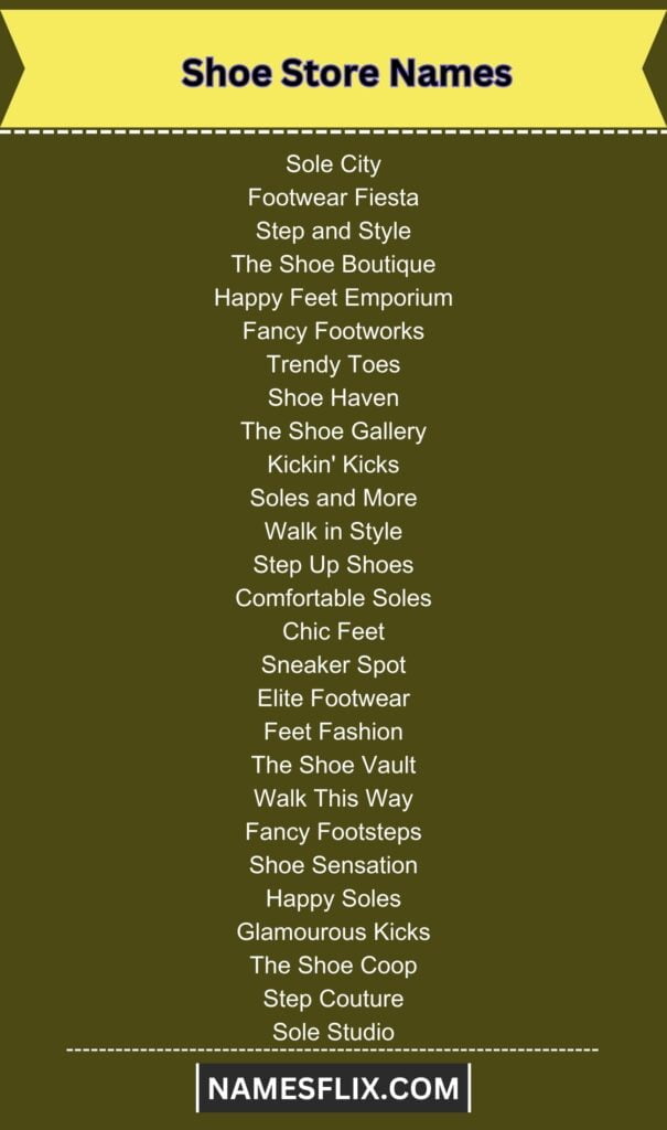 Shoe Store Names