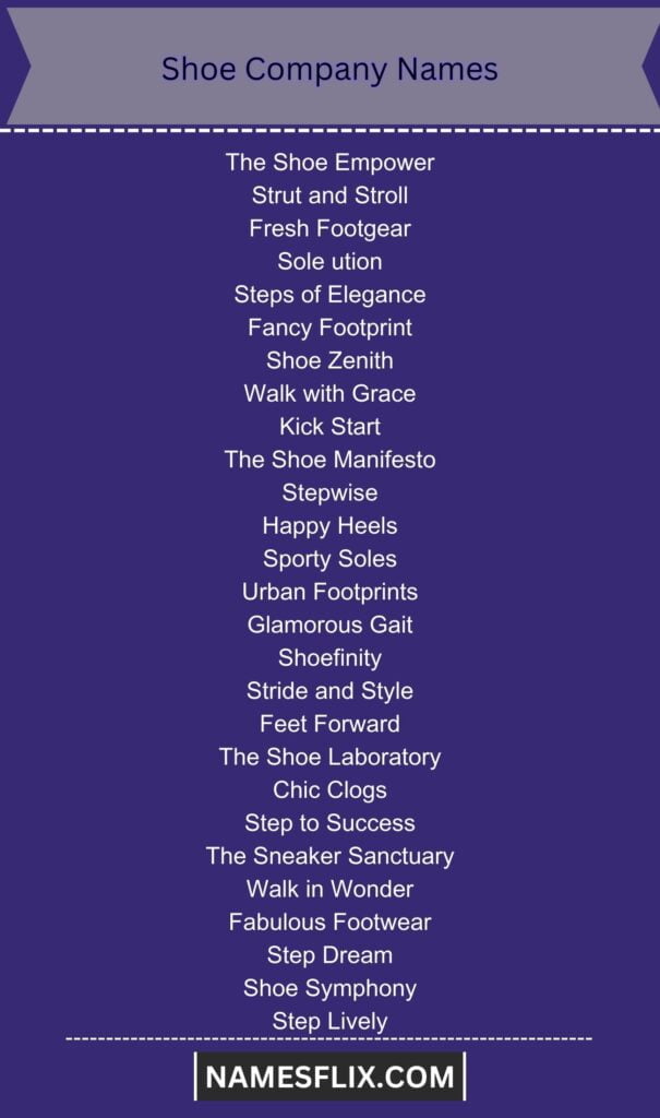Shoe Company Names