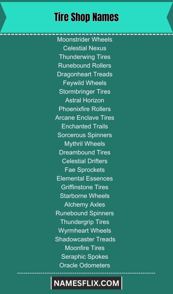 Tire Shop Names