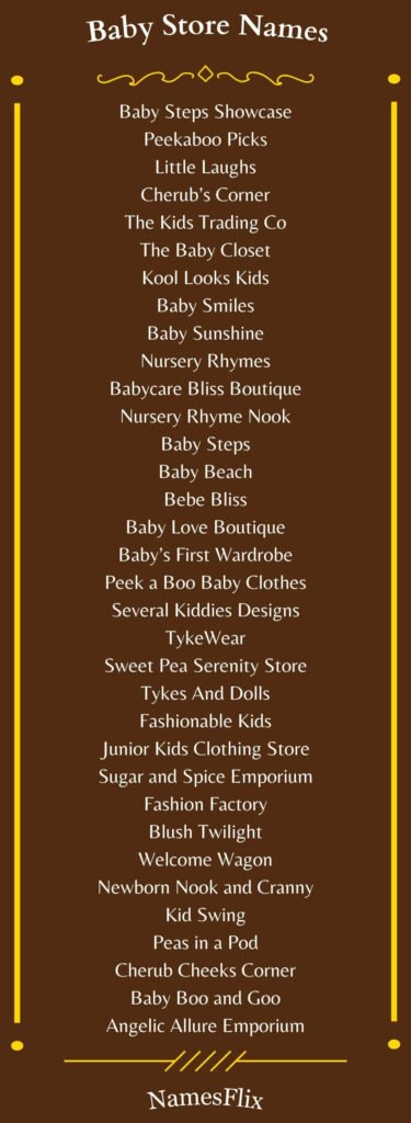 Baby Store Names