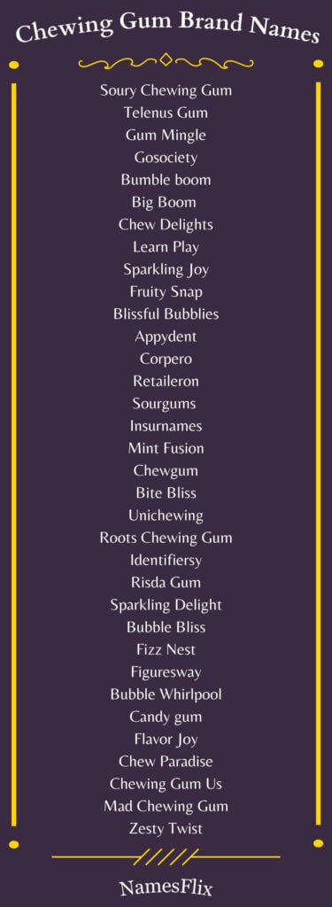 Chewing Gum Brand Names