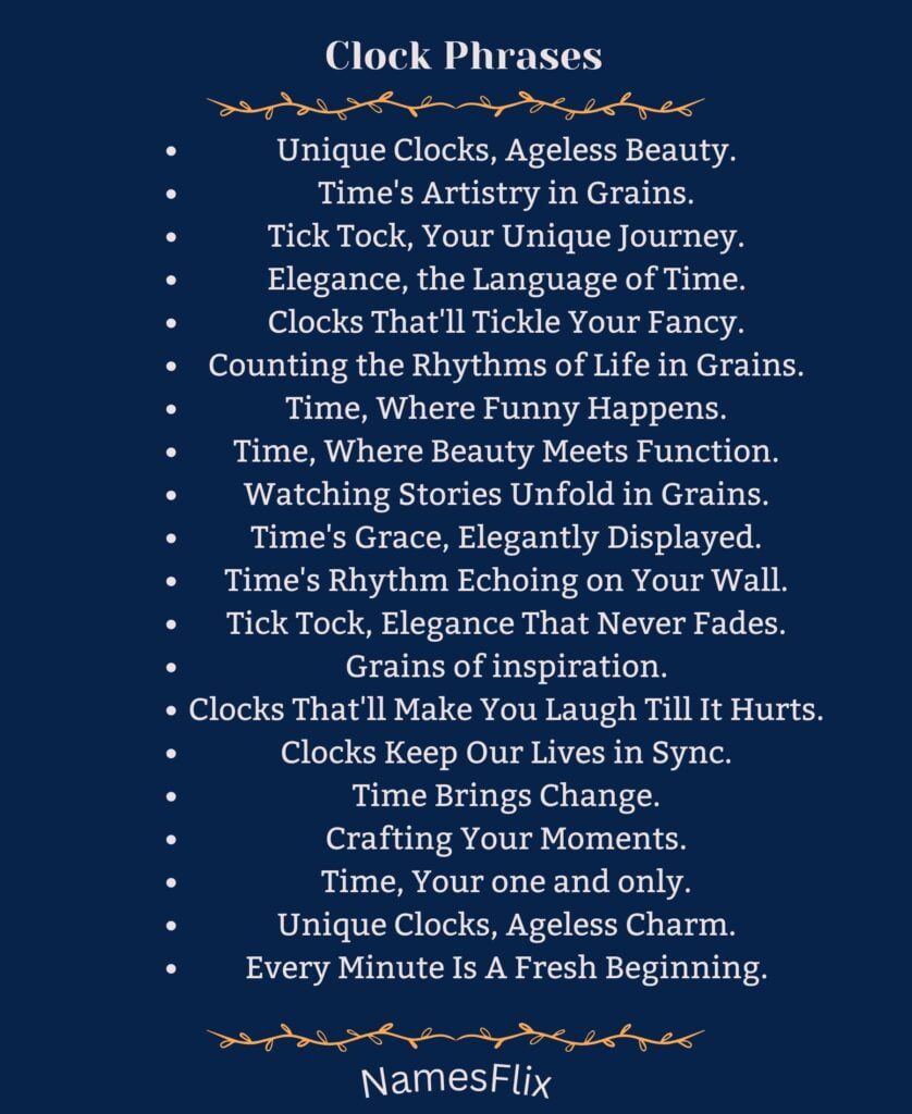 Clock Phrases