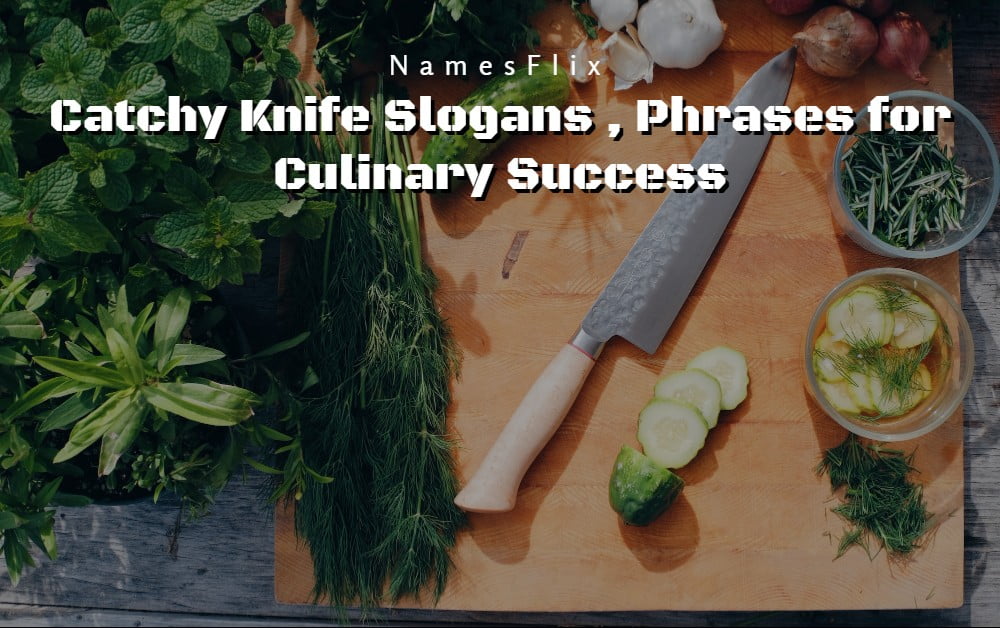 631+ Catchy Knife Slogans , Phrases for Culinary Success