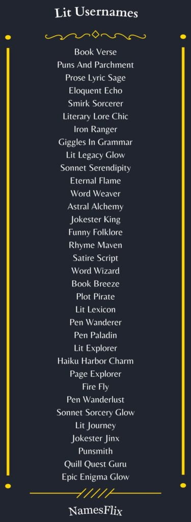 Lit Usernames