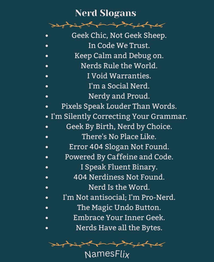 Nerd Slogans