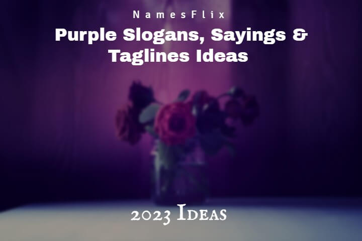 815+ Purple Slogans, Sayings & Taglines Ideas