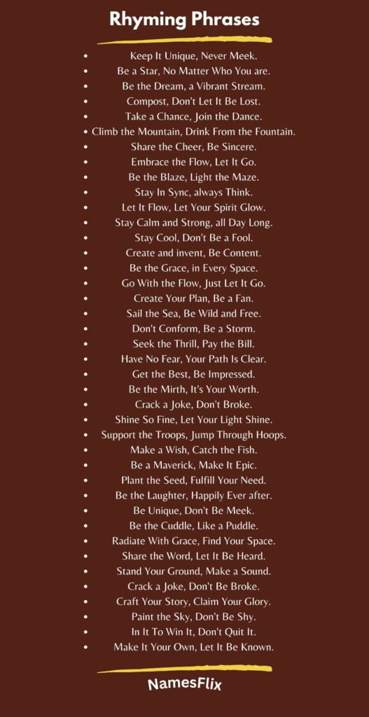 Rhyming Phrases