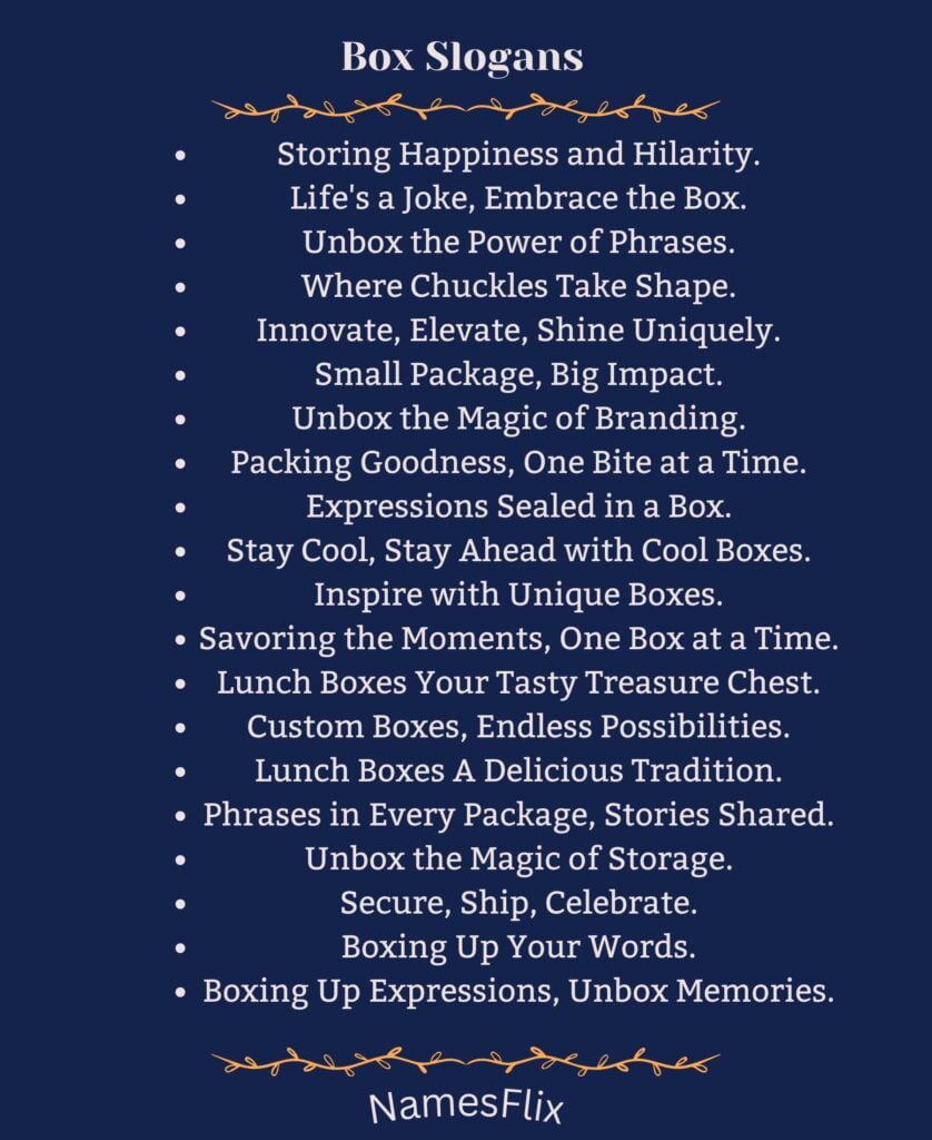 Box Slogans