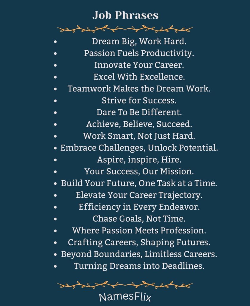 Job Phrases