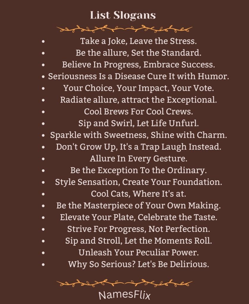 List Slogans
