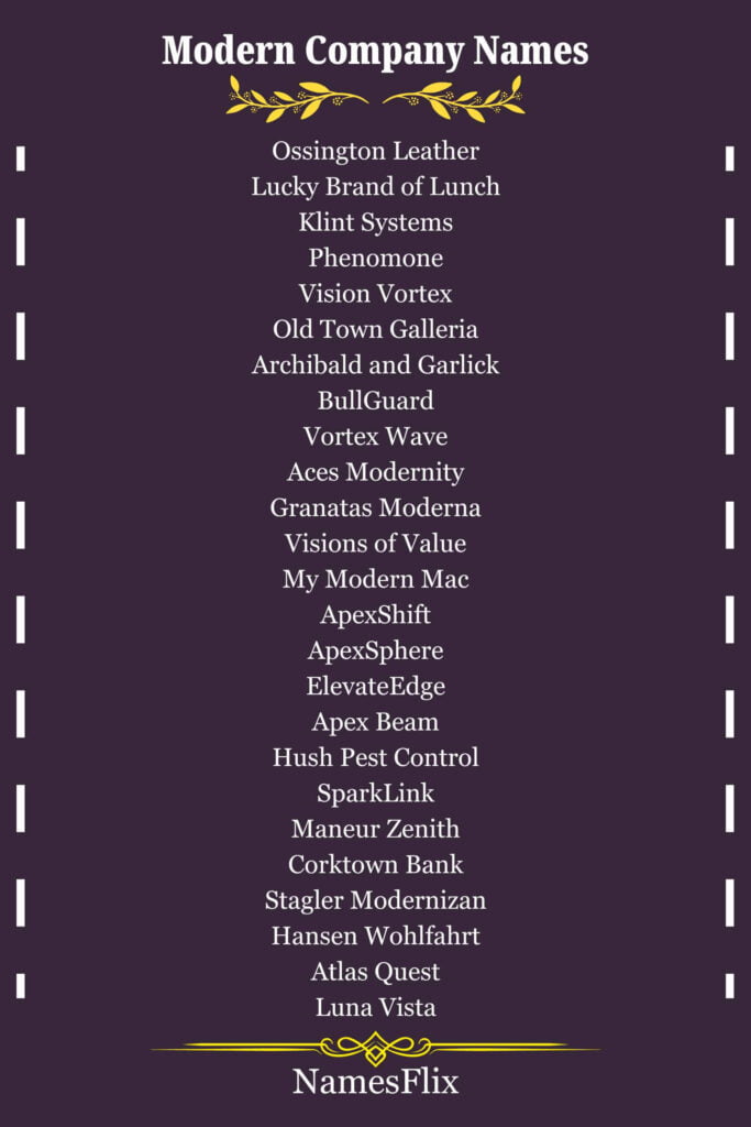 Modern Company Names