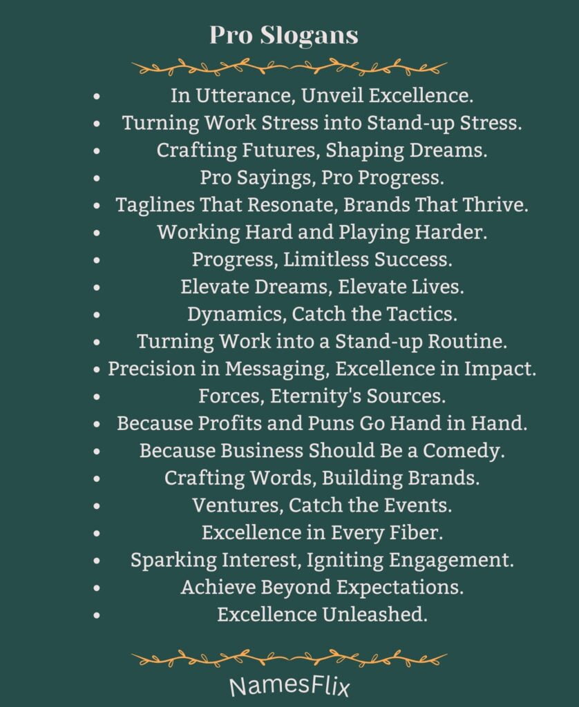 Pro Slogans