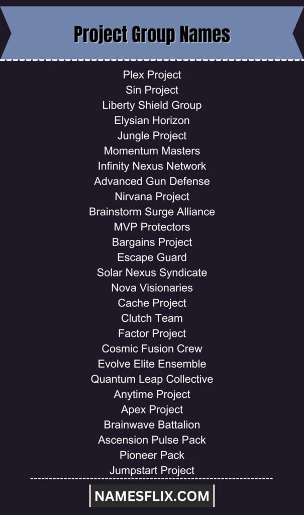 Project Group Names