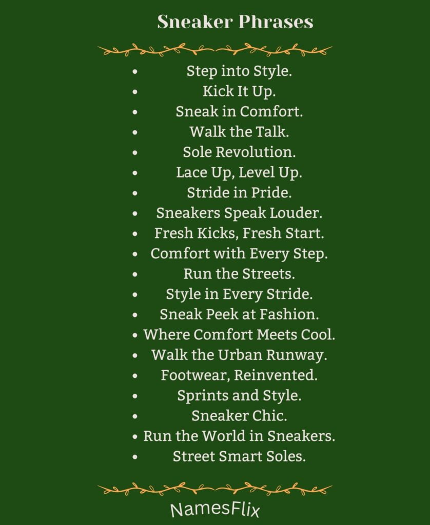 Sneaker Phrases