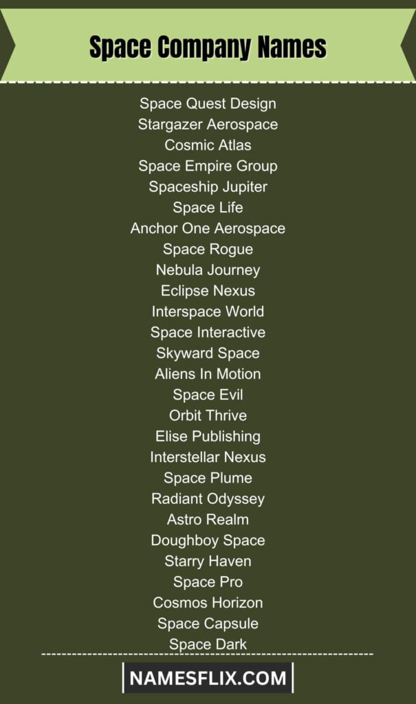 Space Company Names