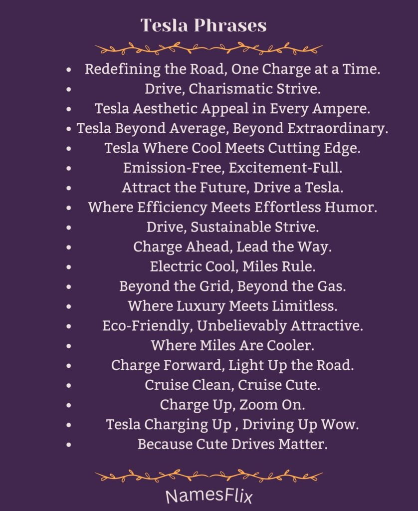 Tesla Phrases