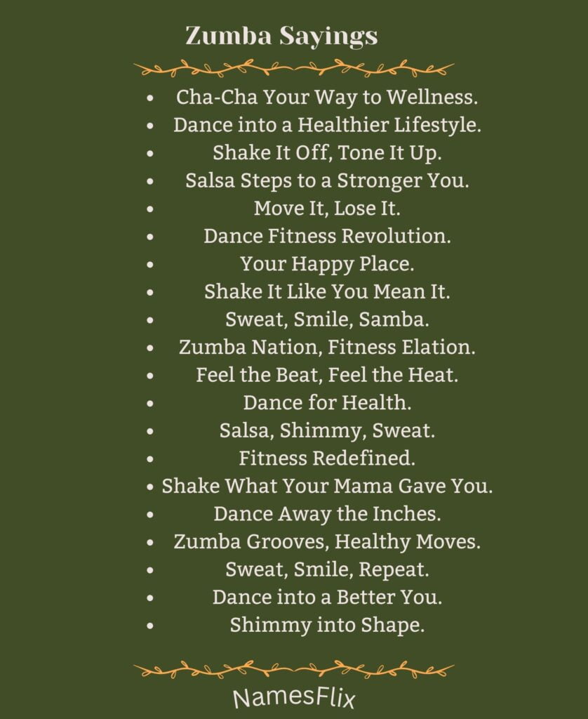 Zumba Sayings