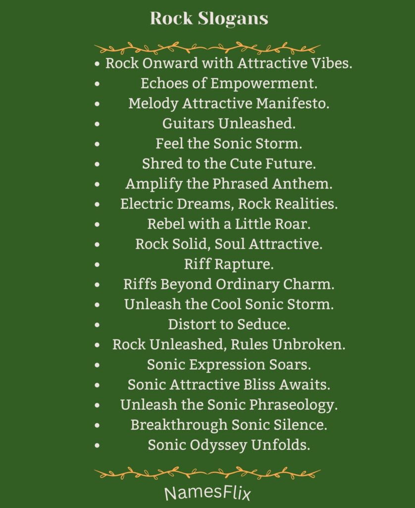 Rock Slogans