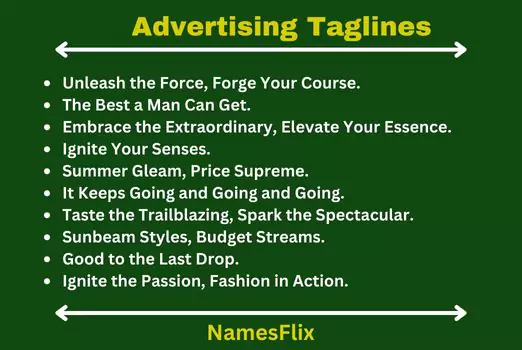 Advertising Taglines