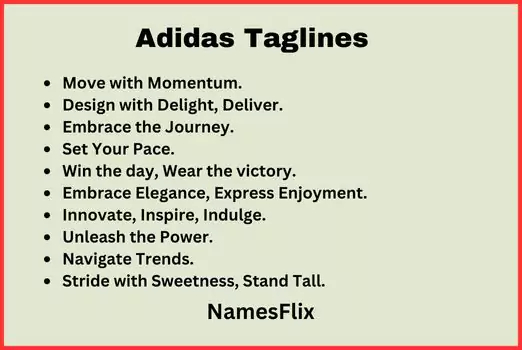 Adidas Taglines