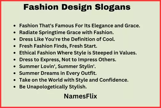Fashion Design Slogans
