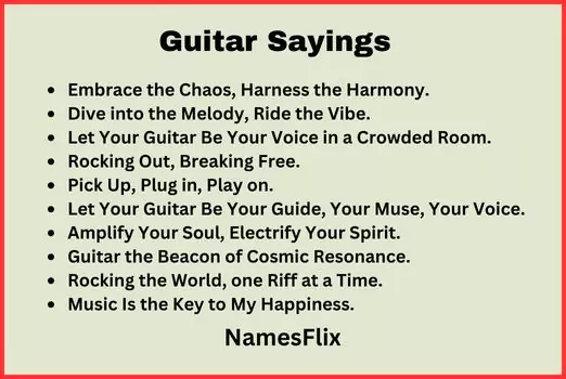 Guitar Sayings