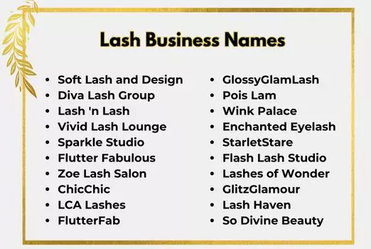Lash Business Names
