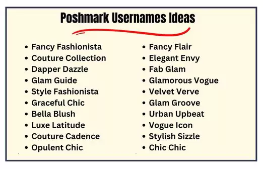 Poshmark Usernames Ideas