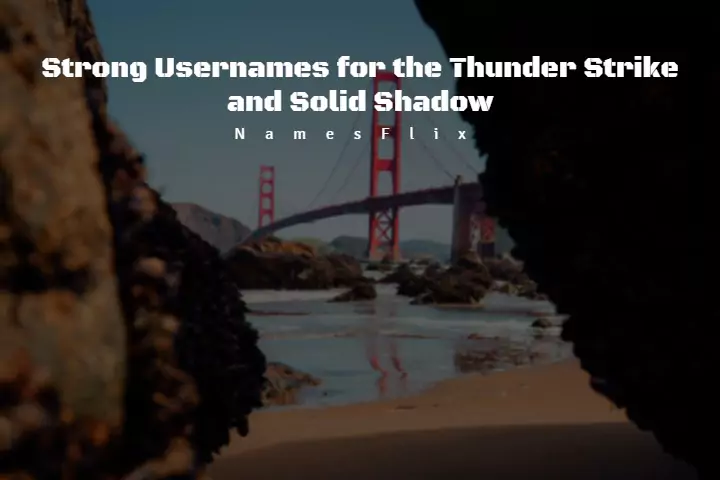 830+ Strong Usernames for the Thunder Strike and Solid Shadow